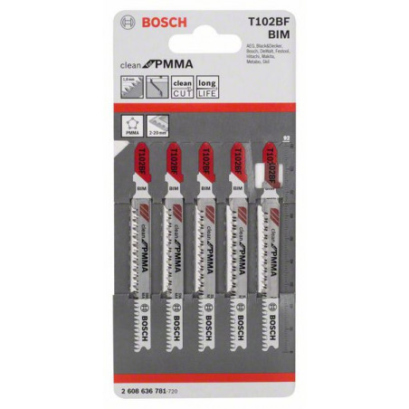 2608636781 Lame de scie sauteuse T 102 BF Accessoire Bosch pro outils