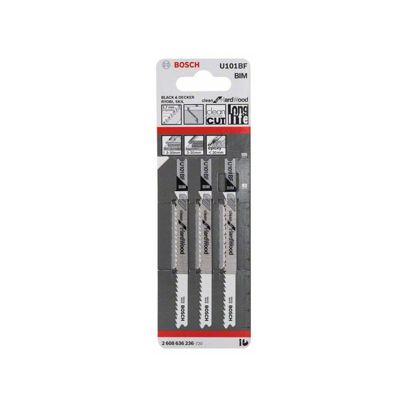 2608636236 Lame de scie sauteuse U 101 BF Accessoire Bosch pro outils