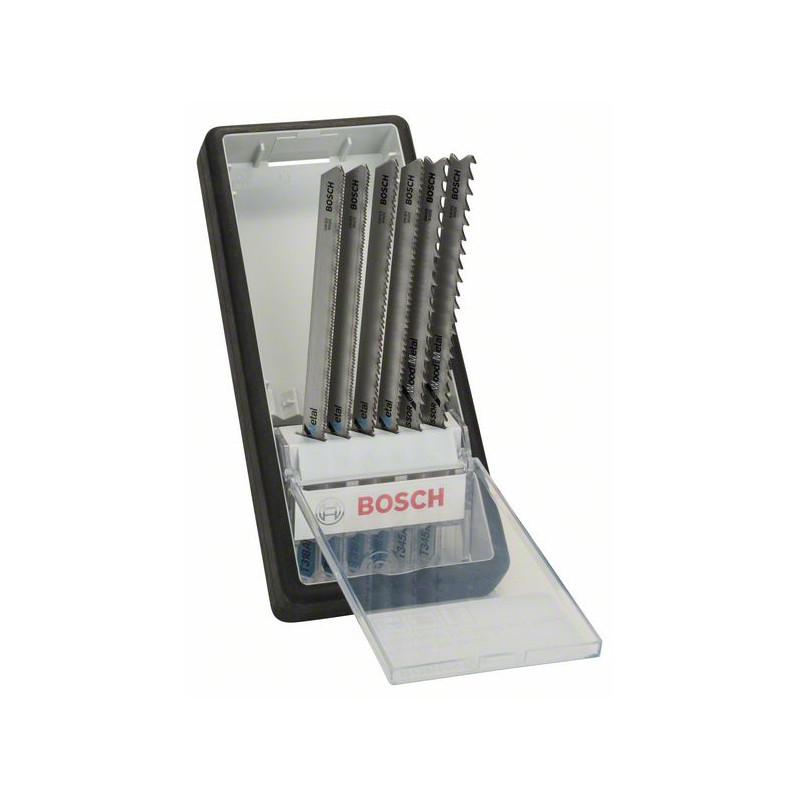 2607010573 Lames de scie sauteuse Robust Line Metal Profile, emmanchement en T, jeu de 6 pièces Accessoire Bosch pro outils