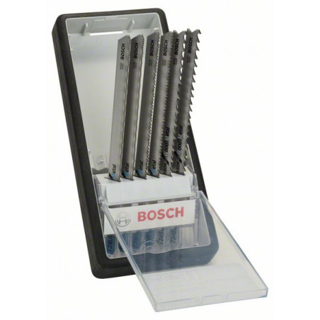 2607010573 Lames de scie sauteuse Robust Line Metal Profile, emmanchement en T, jeu de 6 pièces Accessoire Bosch pro outils
