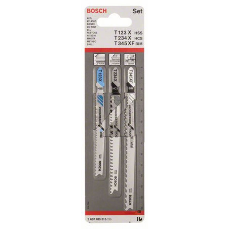 2607010515 Lames de scie sauteuse, set de 3 pièces Accessoire Bosch pro outils