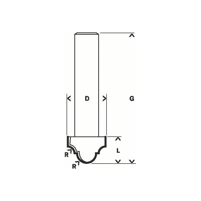 2608628398 Fraise à profiler H Accessoire Bosch pro outils