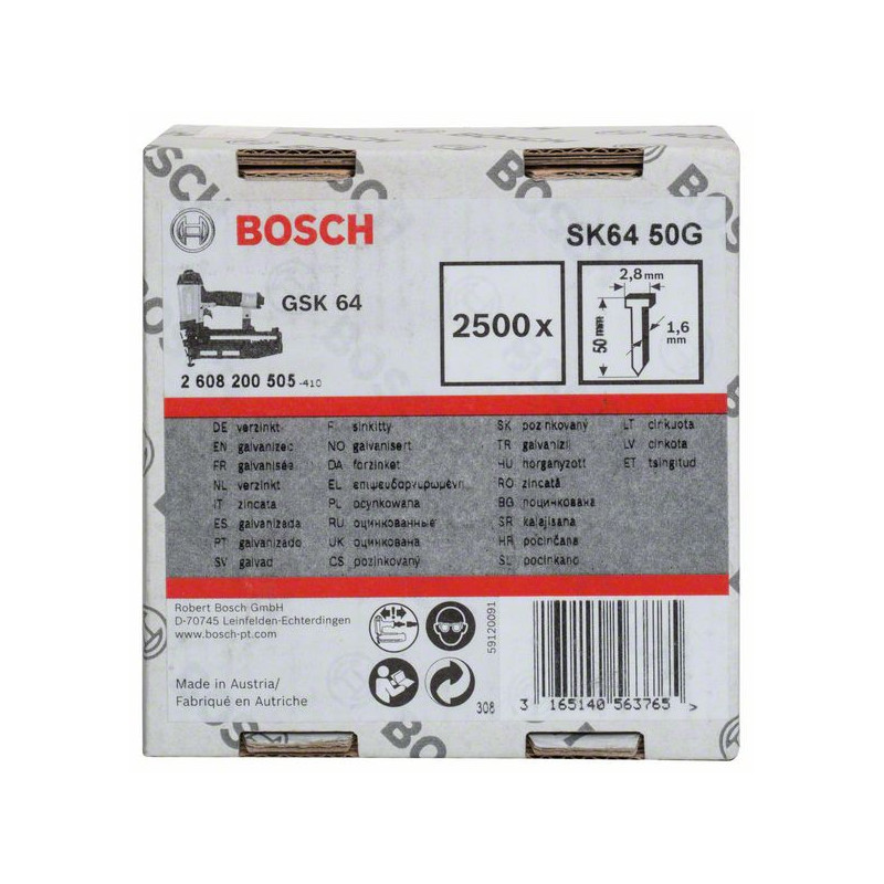 2608200505 Pointe à tête fraisée SK64 50G Accessoire Bosch pro outils
