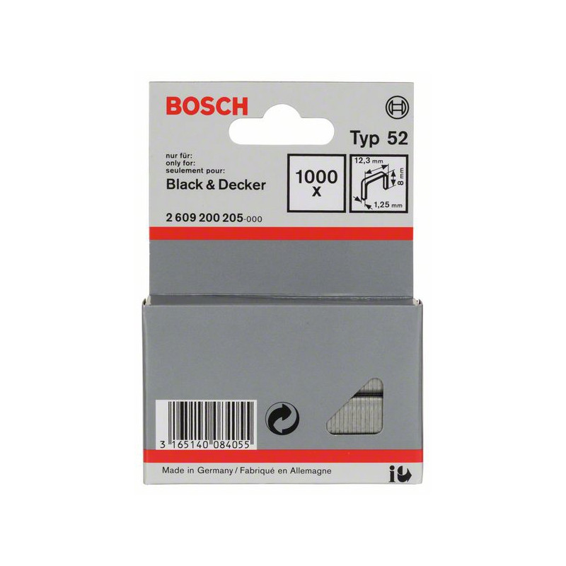 2609200205 Agrafe à fil plat de type 52 Accessoire Bosch pro outils