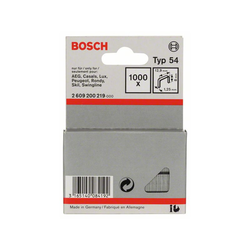 2609200219 Agrafe à fil plat de type 54 Accessoire Bosch pro outils