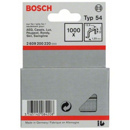 2609200220 Agrafe à fil plat de type 54 Accessoire Bosch pro outils