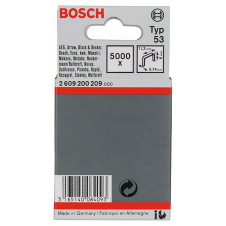 2609200209 Agrafe à fil fin de type 53 Accessoire Bosch pro outils