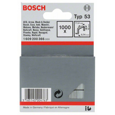 1609200366 Agrafe à fil fin de type 53 Accessoire Bosch pro outils