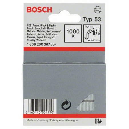 1609200367 Agrafe à fil fin de type 53 Accessoire Bosch pro outils