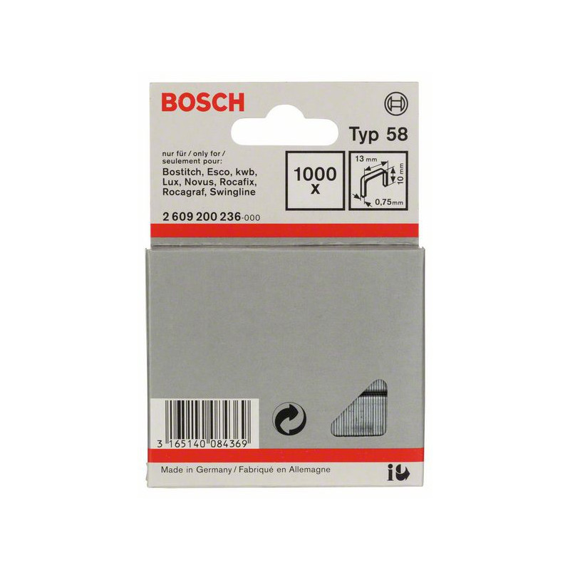 2609200236 Agrafe à fil fin de type 58 Accessoire Bosch pro outils