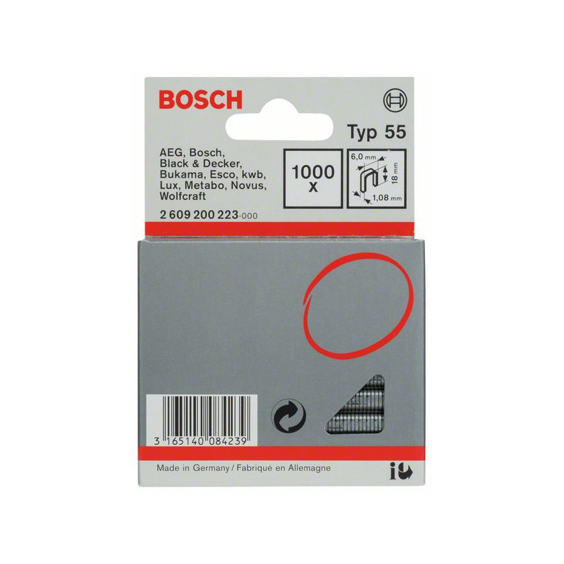 2609200223 Agrafe à dos étroit de type 55 Accessoire Bosch pro outils