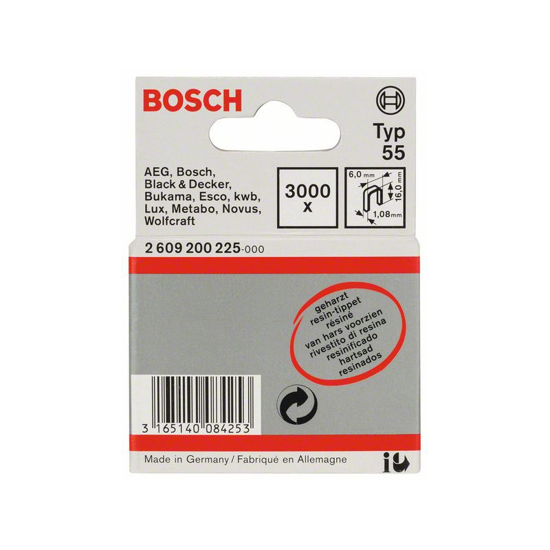 2609200225 Agrafe à dos étroit type 55 résinée Accessoire Bosch pro outils
