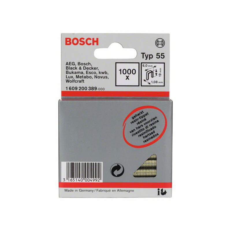 1609200389 Agrafe à dos étroit type 55 résinée Accessoire Bosch pro outils