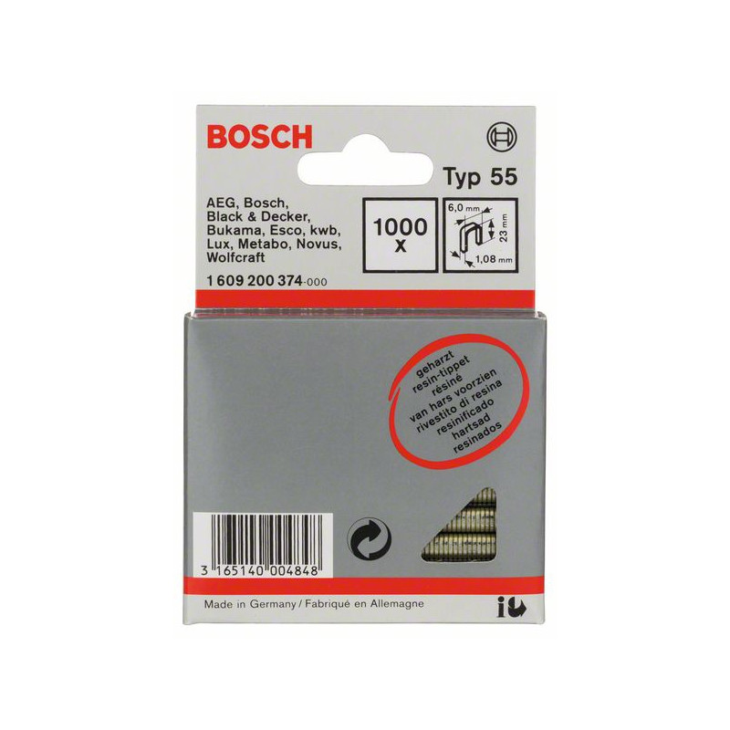 1609200374 Agrafe à dos étroit type 55 résinée Accessoire Bosch pro outils
