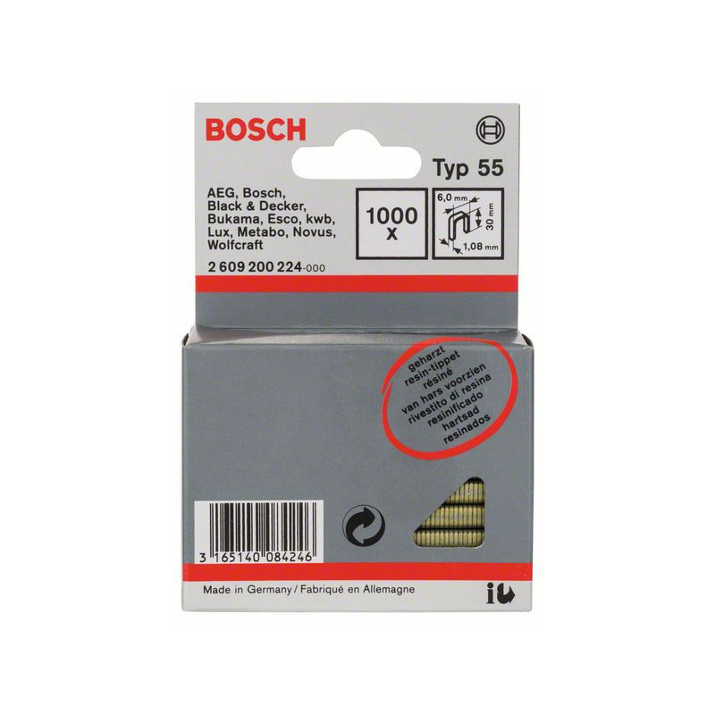 2609200224 Agrafe à dos étroit type 55 résinée Accessoire Bosch pro outils