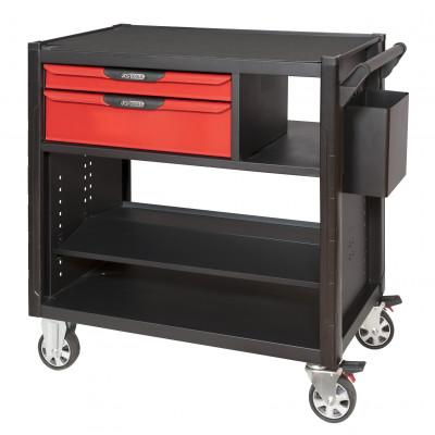 Chariot de travail à 2 tiroirs - L 945 x l 640 x H 1010 mm - KSTOOLS | 809.0002