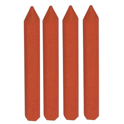 BLISTER DE 4 CRAIES ROUGES HEXAGONALES L.120MM TALIAPLAST | 400965