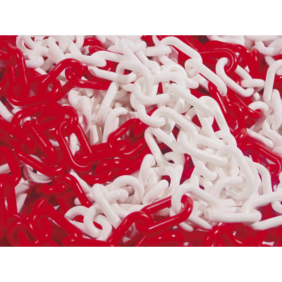 CHAINE PLASTIQUE ROUGE/BLANCHE Nø8 (ML) TALIAPLAST | 530102