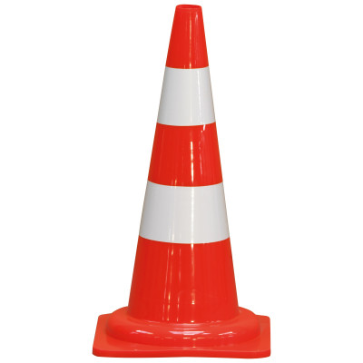 CONE PLASTIQUE FLUO 50CM PVC RETRO CLASSE 2 1,100KG TALIAPLAST | 520803