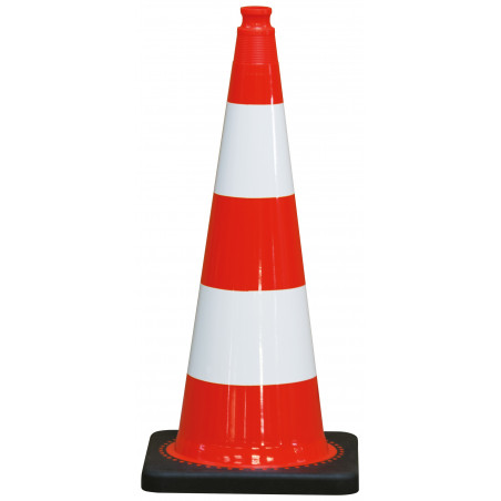 CONE PLASTIQUE FLUO 75CM PVC PIED CAOUTCHOUC 3,500 KG TALIAPLAST | 520303
