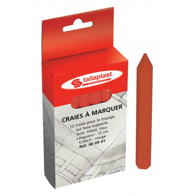 CRAIE ROUGE HEXAGONALE L.120MM TALIAPLAST | 400901