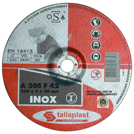 DISQUE ABRASIF POUR INOX 125MM TALIAPLAST | 401233