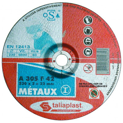 DISQUE ABRASIF POUR METAUX 125MM TALIAPLAST | 401236
