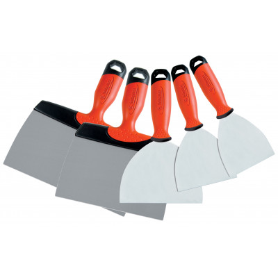 LOT DE 5 COUTEAUX A ENDUIRE INOX (10/12/15/18/22CM) TALIAPLAST | 440419