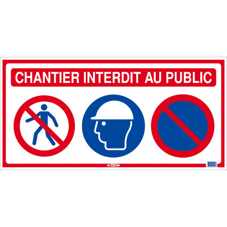 PANNEAU DE CHANTIER 3 EN 1 800X400mm TALIAPLAST | 620015