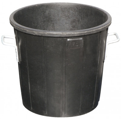 POUBELLE DE CHANTIER 75 LITRES ALLEGEE CAOUTCHOUC TALIAPLAST | 330203