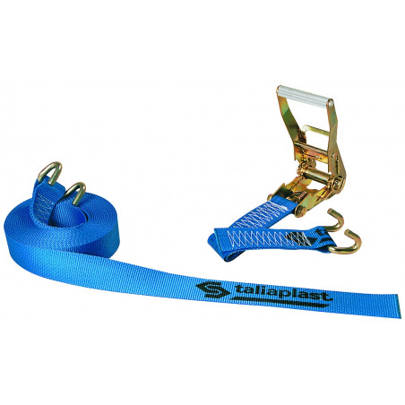 SANGLE D'ARRIMAGE A CLIQUET BLEUE 9MX50MM TALIAPLAST | 402201