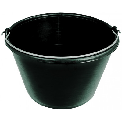 SEAU PLASTIQUE NOIR 16 LITRES Anse 5,3mm TALIAPLAST | 310114