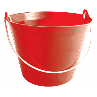 SEAU PLASTIQUE ROUGE 11 LITRES Anse 6,3mm TALIAPLAST | 310105
