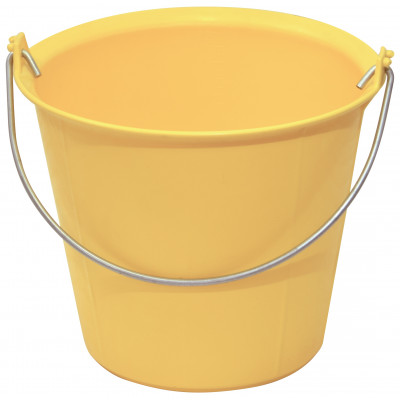 SEAU PRO RENFORCE A ERGOTS JAUNE 13 L Anse 6,3mm TALIAPLAST | 310132