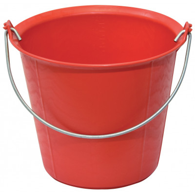 SEAU PRO RENFORCE A ERGOTS ROUGE 13 L Anse 6,3mm TALIAPLAST | 310109