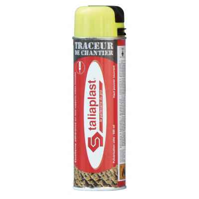 TRACEUR DE CHANTIER 500ML JAUNE FLUO TALIAPLAST | 521002