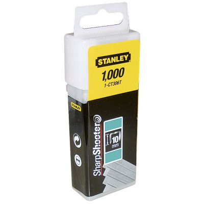 AGRAFES PLATES 12MM-1/2" - BOITE DE 1000 PIÈCES STANLEY 1-CT308T