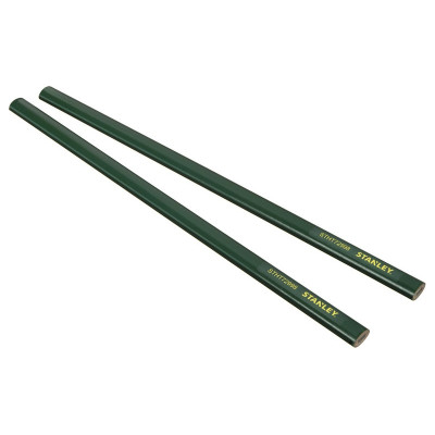 CRAYON DE MAÇON 30CM CORPS VERT - CARTE 2 PIÈCES STANLEY STHT0-72998