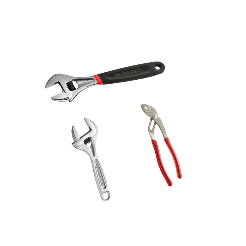 Clé à Tuyau Ajustable 250mm - Mâchoire Max 80mm, 7 Crans, Poignée Ergonomique, Pour Plomberie