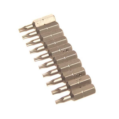 Makita P-06389 Lots de 10 embouts courts 25 mm TORX (T) Hexa 1/4''
