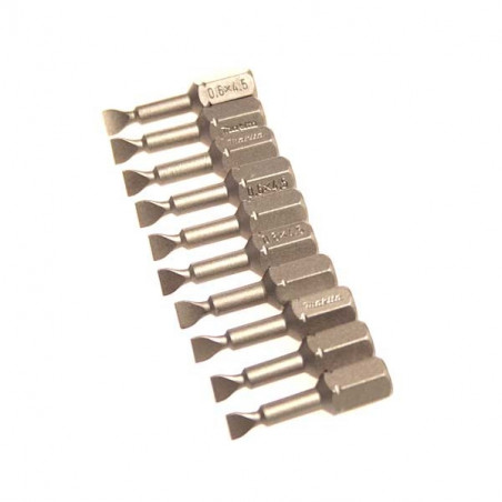 Makita P-06214 Embouts courts 25 mm Plats Hexa 1/4''