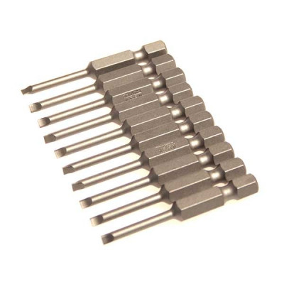 Makita P-06208 Embouts longs 50 mm Plats Hexa 1/4''