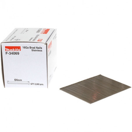 Makita F-34056 Clous brads T 16 Ga inox , pour GF600