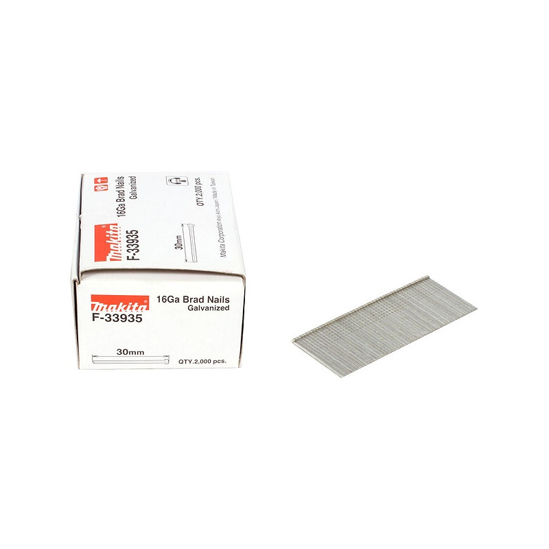 Makita F-33951 Clous brads T 16 Ga galvanisés, pour GF600
