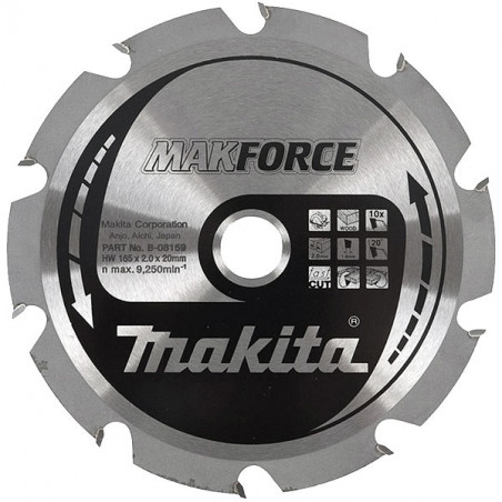 Makita B-08573 Lames carbures ''MakForce'', pour bois, pour scies circulaires