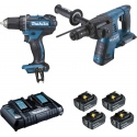 Makita DLX2138PTJ Ensemble de 2 machines 18 V Li-Ion 5 Ah (DDF482 + DHR264)