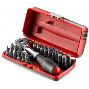 Coffret d'embouts avec cliquet à manche rotatif 1/4" | R.PE360J22PB