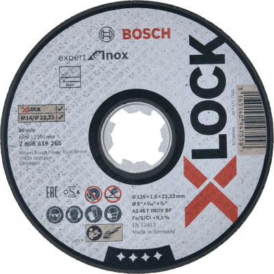 Disque à tronçonner droit X-LOCK Expert for Inox Bosch Professional | 2608619265