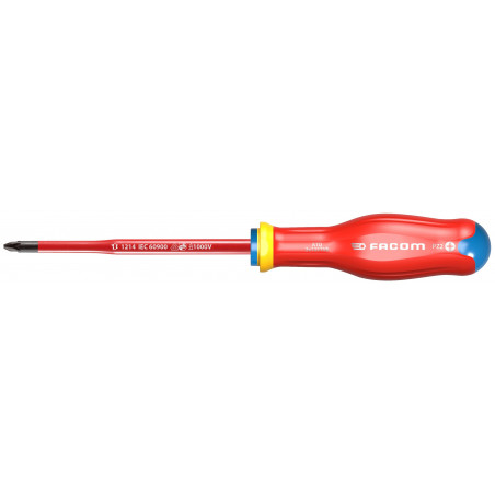 Tournevis Protwist PZ2x125 isolé 1000V-slim Facom | ATD2X125TVE