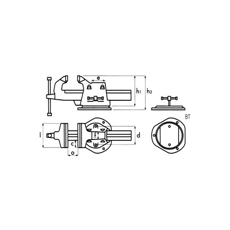 Étau d'établis réglable avec serres-tubes Dolex | 85